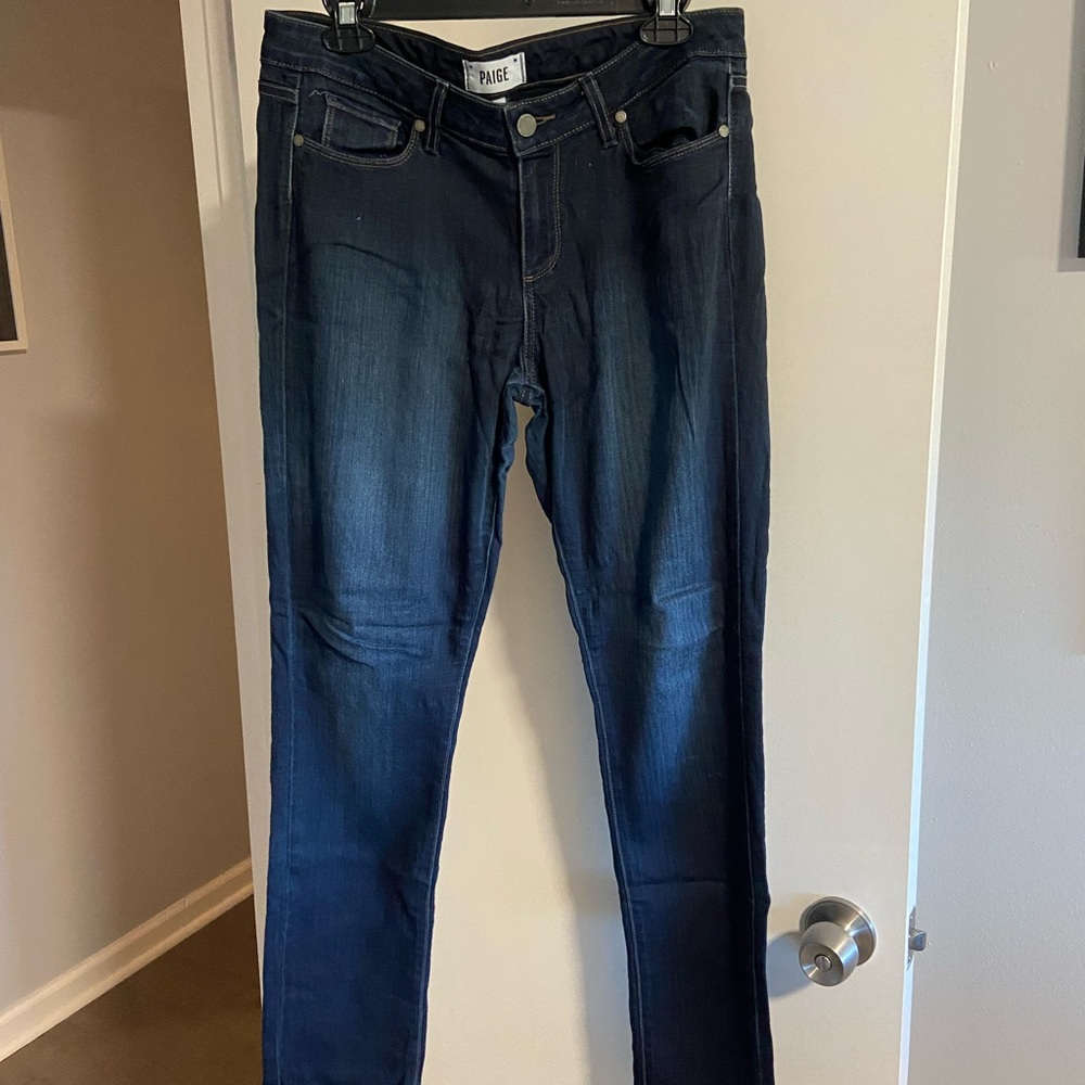 PAIGE Skyline Skinny Jeans, Indigo, Size 31 (Womens)
